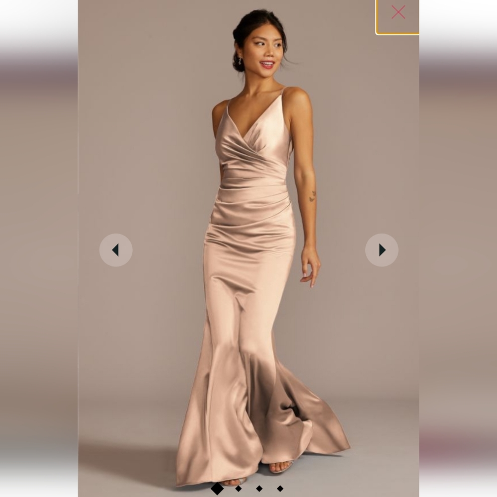 David's Bridal Galina Signature Gold Charmeuse